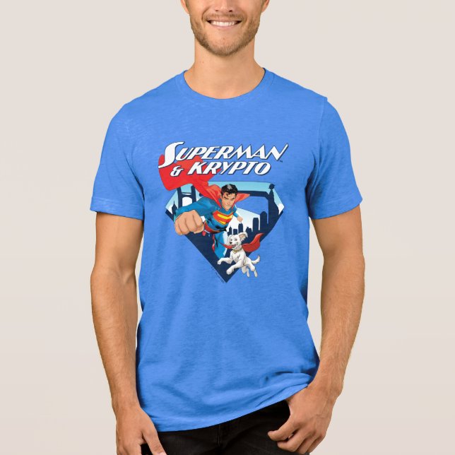 Camiseta Superman & Krypto Soar (Frente)