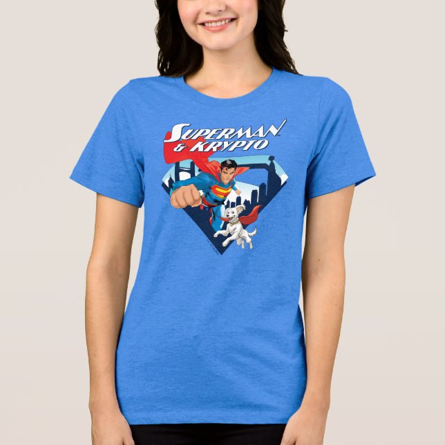Camiseta Superman & Krypto Soar (Frente)
