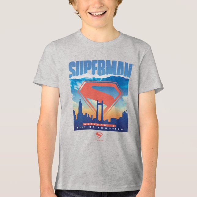 Camiseta Superman Metropolis Skyline (Frente)