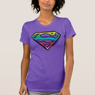 Camiseta Superman S-Shield Logotipo arco-íris