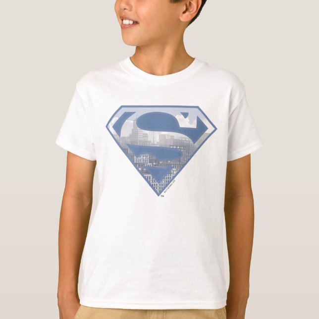 Camiseta Superman S-Shield | Logotipo azul claro (Frente)