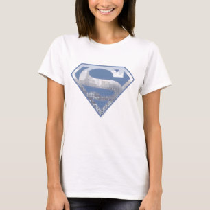 Camiseta Superman S-Shield Logotipo azul claro