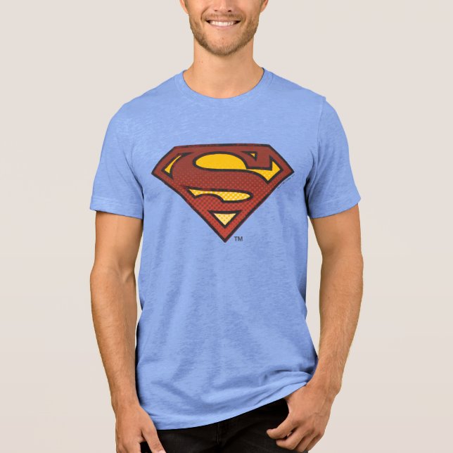 Camiseta Superman S-Shield | Logotipo de pontos desbotados (Frente)