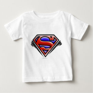Camiseta Superman S-Shield Logotipo Red Airbrush