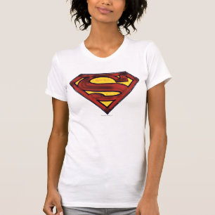 Camiseta Superman S-Shield Logotipo vermelho escura