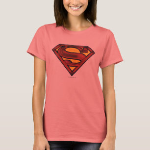 Camiseta Superman S-Shield Logotipo vermelho escura