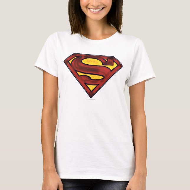 Camiseta Superman S-Shield | Logotipo vermelho escura (Frente)