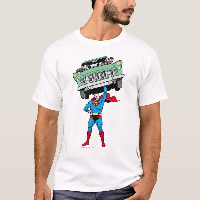 Camiseta Superman segura carro (Frente)
