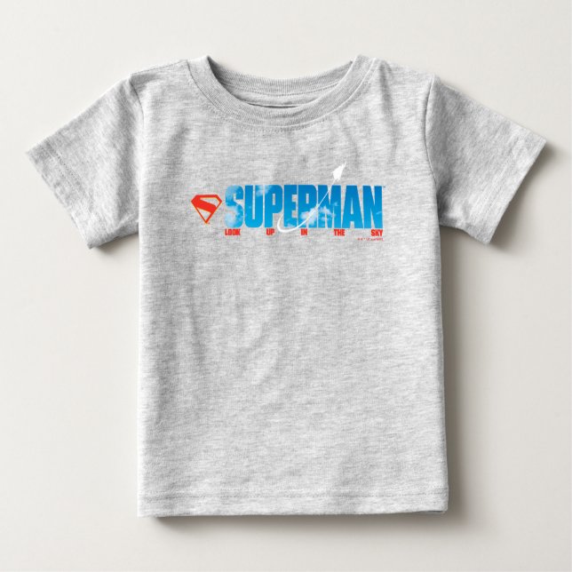 Camiseta Superman Silhueta Voadora para o Céu (Frente)