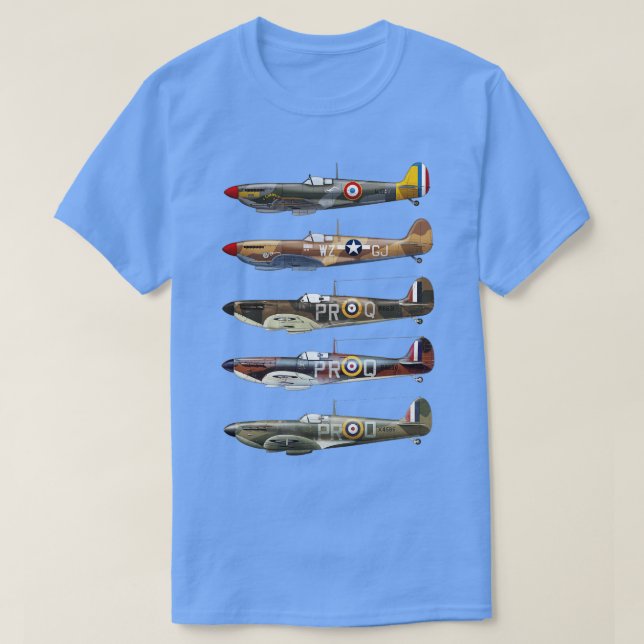 Camiseta SuperMarine Spitfire é um avião de combate britâni (Frente do Design)