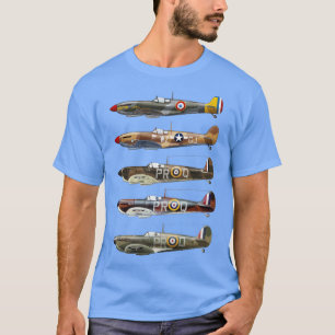 Camiseta SuperMarine Spitfire é um avião de combate britâni