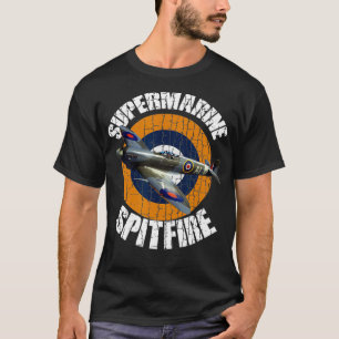 Camiseta SuperMarine Spitfire RAF Warbird Aeronave Militar 