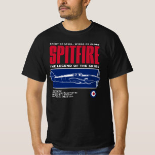 Camiseta Supermarine Spitfire   WW2 Plane