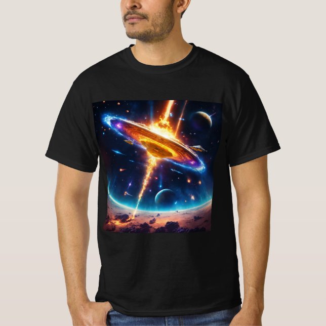 Camiseta "Supernova Burst: Uma Explicação Cósmica Inspirada (Frente)