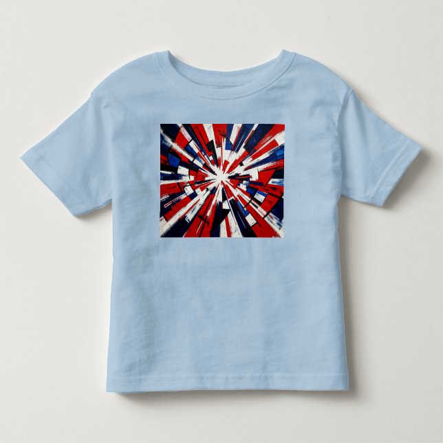 Camiseta Supernova Pop – Explosão Geométrica Abstrata (Frente)