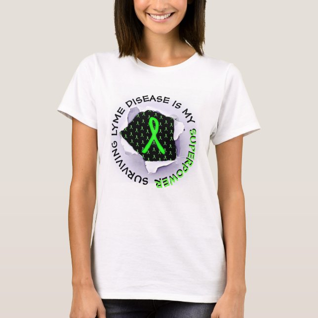 Camiseta Superpoder Sobrevivendo à Doença de Lyme (Frente)