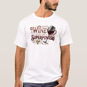 Camiseta SUPERPOTÊNCIAS Clássicas do VINHO Arte Vestível