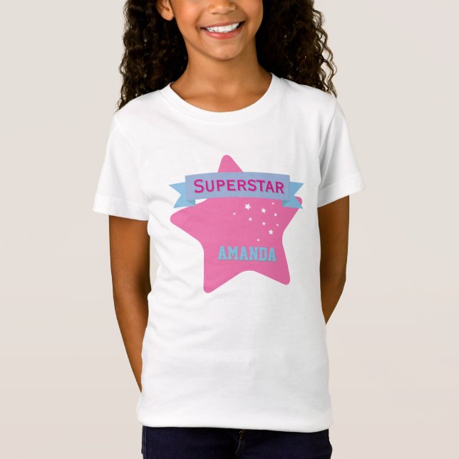 Camiseta Superstar com Nome Personalizado (Frente)