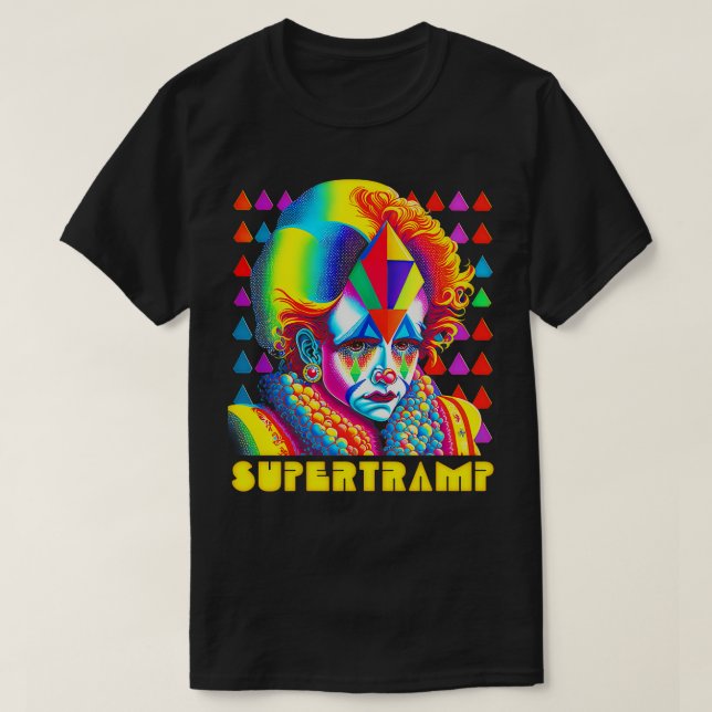 Camiseta Supertramp Original - Estilo Retro Design 1 (Frente do Design)
