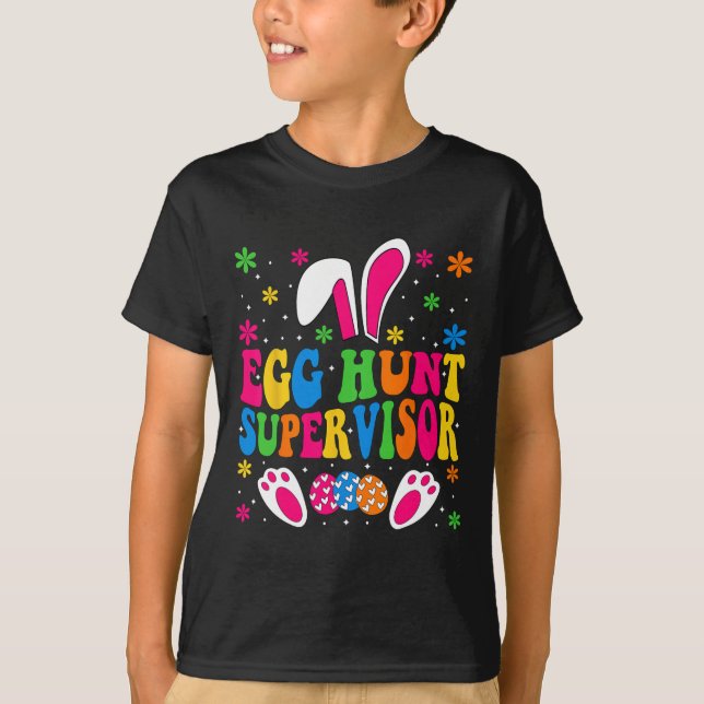 Camiseta Supervisor da Caça ao Ovo e Mães da Equipe de Caça (Frente)