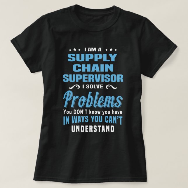 Camiseta Supervisor da Cadeia de Suprimentos (Frente do Design)