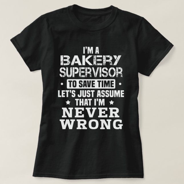 Camiseta Supervisor de Bakery (Frente do Design)