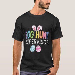 Camiseta Supervisor de Caça aos Ovos Engraçado Família Pásc