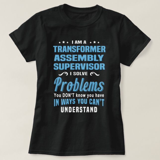 Camiseta Supervisor de Montagem Transformadora (Frente do Design)