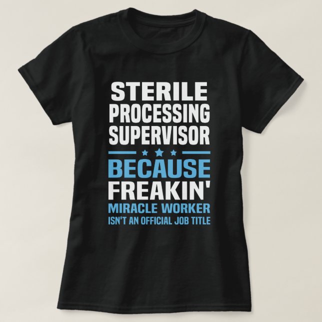 Camiseta Supervisor de Processamento Estéril (Frente do Design)