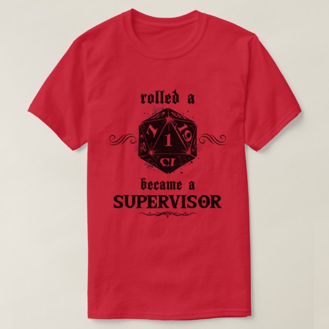Camiseta Supervisor de Rolagem Infeliz (Frente do Design)