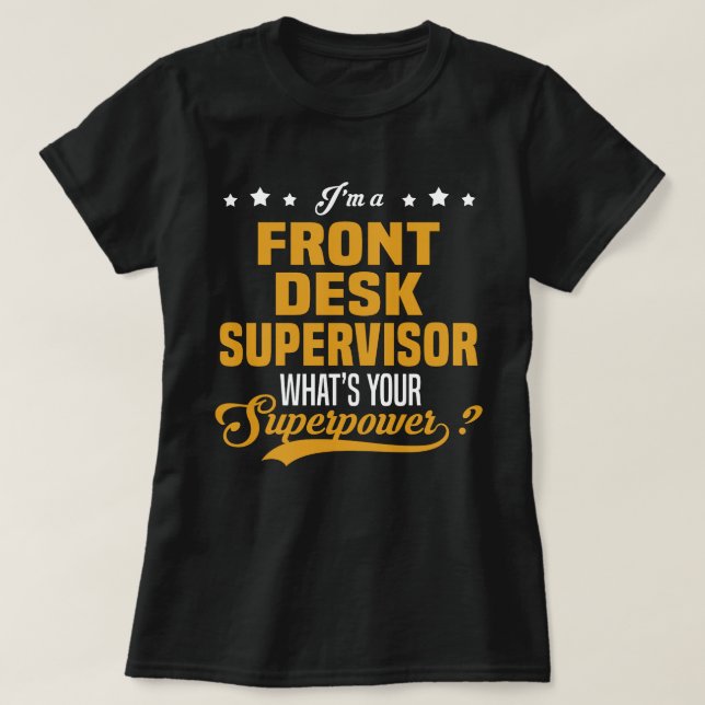 Camiseta Supervisor do Front-Desk (Frente do Design)