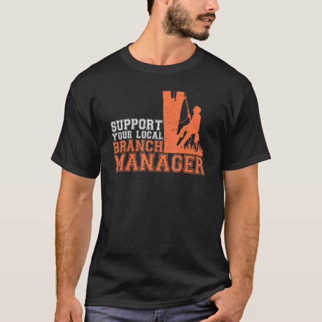 Camiseta Suportar a Árvore Arborist do Gerenciador de Ramif (Frente)