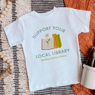 Camiseta Suportar a Biblioteca Local Personalizada