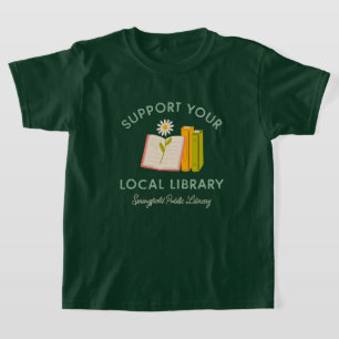 Camiseta Suportar a Biblioteca Local Personalizada