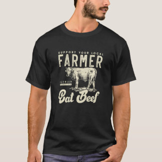 Camiseta Suportar a Pequena Fazenda do Agricultor Local de 