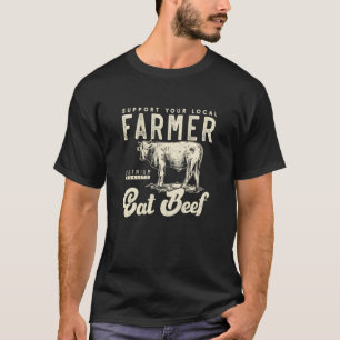 Camiseta Suportar a Pequena Fazenda do Agricultor Local de