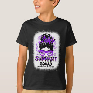 Camiseta Suportar borboleta com estrondo esquadrado Fita ro