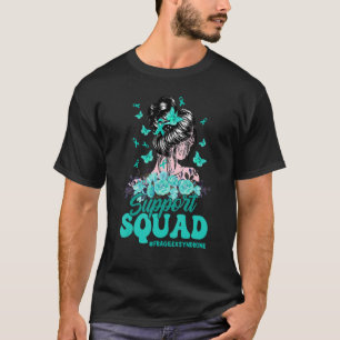 Camiseta Suportar Borboleta Frágil X Syndro com Borda Mensa