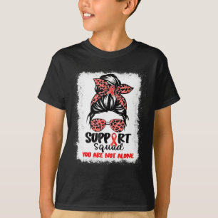 Camiseta Suportar Cancer A de sangue do Guerreiro Vermelho