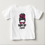 Camiseta Suportar Cancer da Mama do Guerreiro Rosa-Rosa-Tro<br><div class="desc">Suportar Cancer da Mama do Guerreiro Rosa-Rosa-Trovoado com Mensagem Quadrada</div>