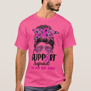Camiseta Suportar Cancer da Mama do Guerreiro Rosa-Rosa-Tro
