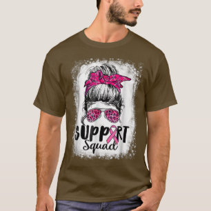 Camiseta Suportar Cancer da Mama do Guerreiro Rosa-Rosa-Tro