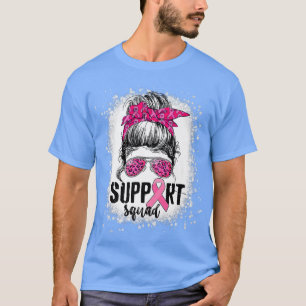 Camiseta Suportar Cancer da Mama do Guerreiro Rosa-Rosa-Tro