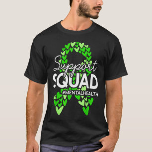 Camiseta Suportar Corações Verdes de Sensibilização para a