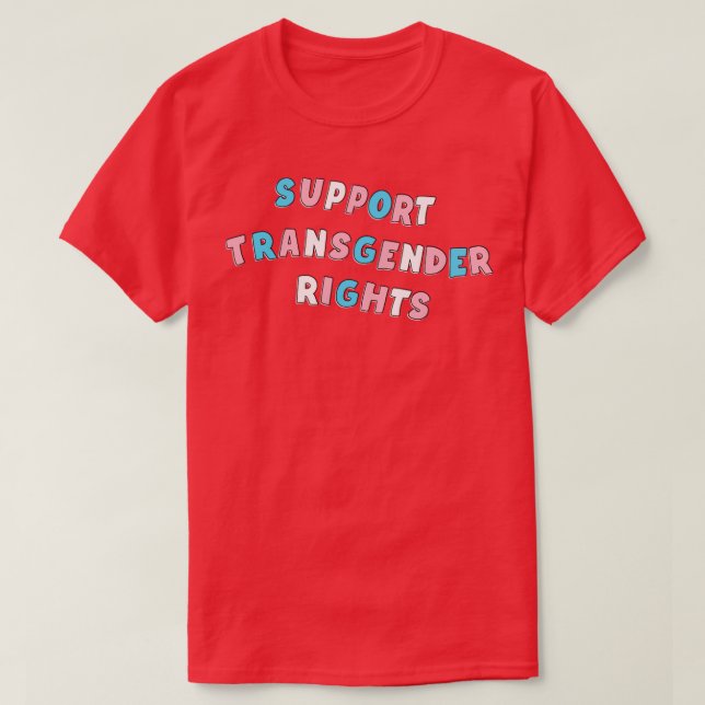 Camiseta Suportar Direitos Transgênero1 (Frente do Design)
