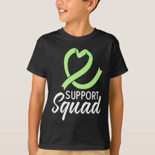 Camiseta Suportar Faixa Verde de Sensibilização Mental Esqu