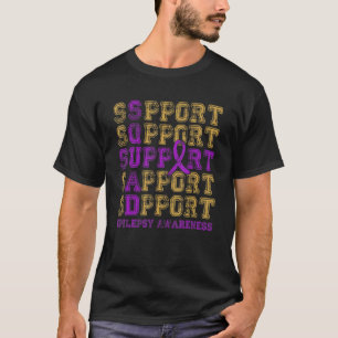 Camiseta Suportar Fita Roxa Púrpura de Sensibilização por E