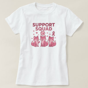Camiseta Suportar foxas de Fita Rosa Esquadrão