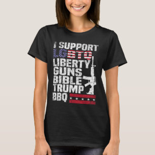 Camiseta Suportar O Churrasco De Trump De Bíblias Lgbtq Lib