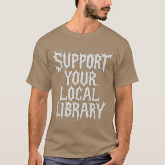 Camiseta Suportar o Design de Bookworm de Horror da Bibliot